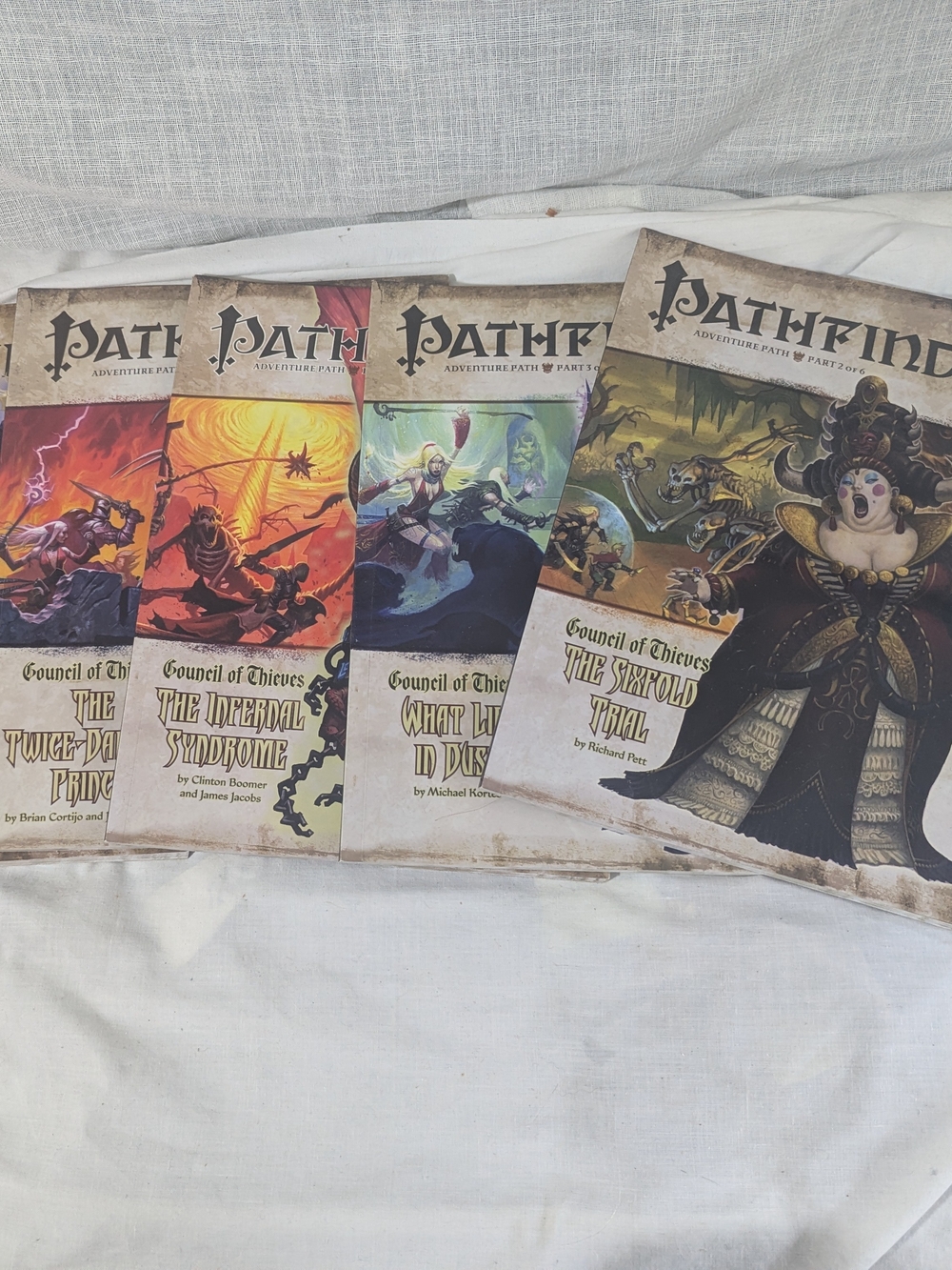 Adventure Path Council of Thieves Paperback Set Five Volume Multi-Color
